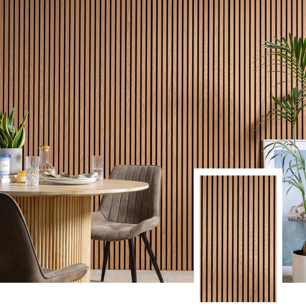 Stilpanel™ Premium Acoustic Slat Panel — Walnut